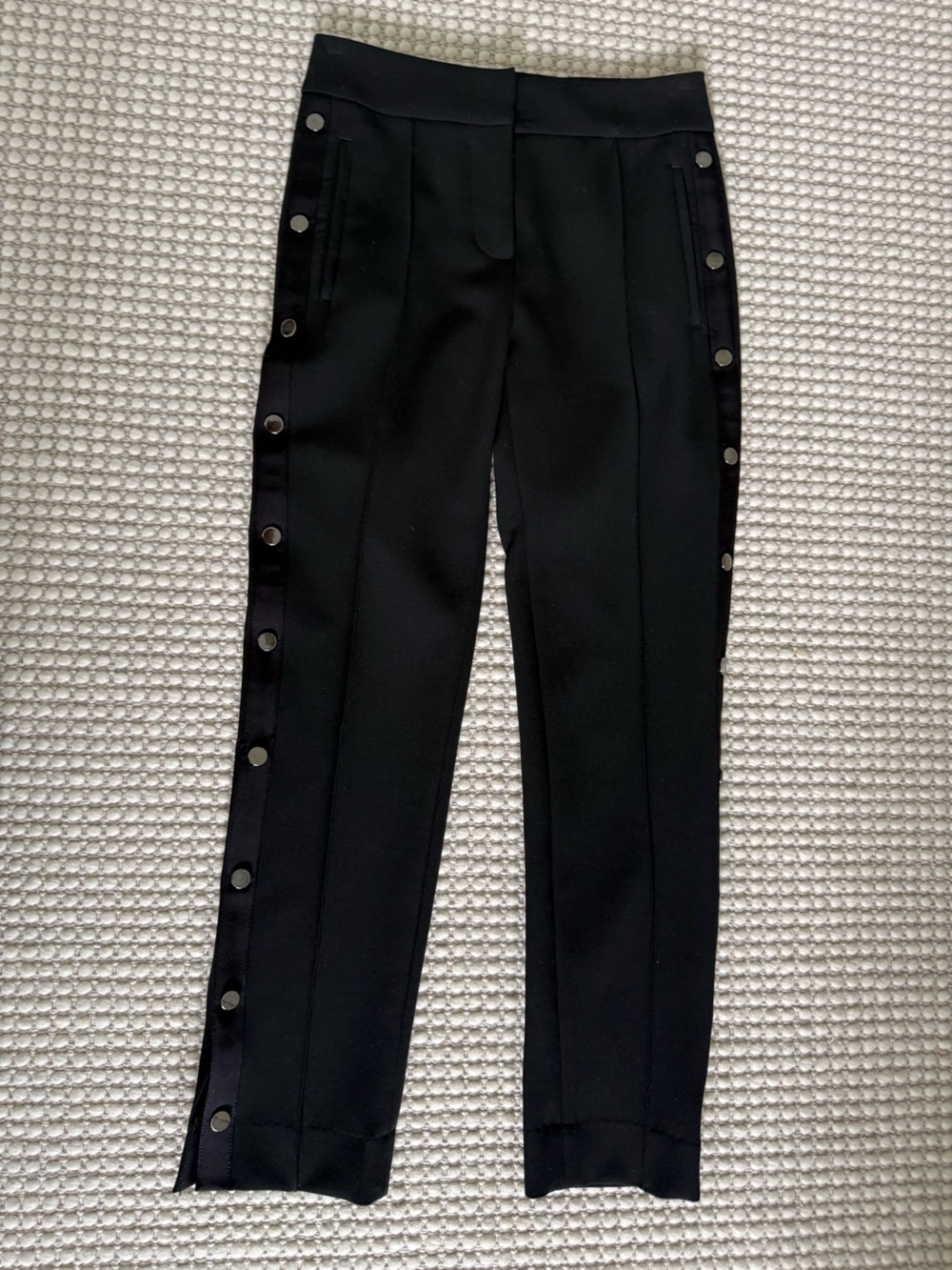 Veronica Beard Black Pants with Rectangular Metal Accents